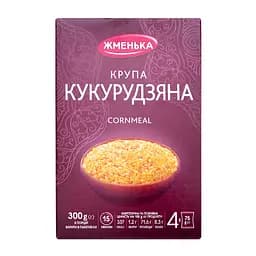 Крупа в пакетиках Жменька Кукурузная, шлифованная, 300 г (4 пакетика по 75 г) (389106)