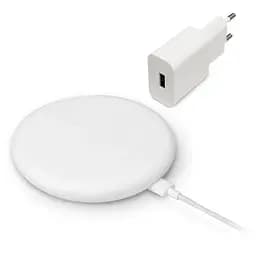 Бездротова зарядка New Xiaomi wireless charger 20W & Charger 2pieces suite біла