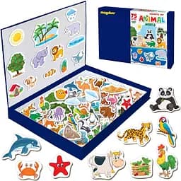 Набор магнитов Magdum Magnetic game Мир животных 75 шт. (ML4032-05 EN)