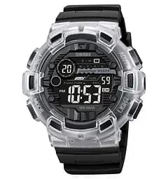 Годинник чоловічий спортивний наручний Skmei 2110 (Чорний з білим)