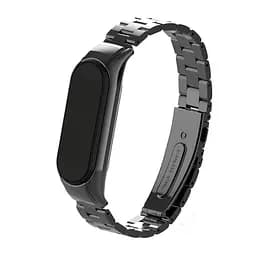 Ремінець для фітнес-браслета Boorui для Xiaomi Mi Band 7 металевий чорний - мініатюра 4
