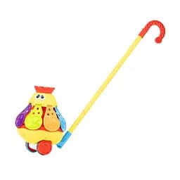 Каталка на палке, осьминог 19 см, подвижные детали, музыкальная, механическая (в ассортименте)