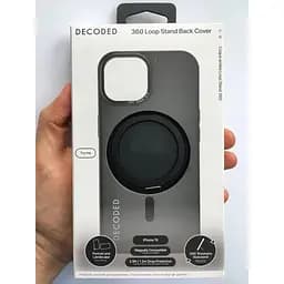 Чохол Decoded Grip MagSafe Case для Apple iPhone 15 (6.1") Clear Black - мініатюра 3