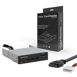Card Reader 2x USB3.2, 2x Type-C,1x PD3.0, 1x QC3.0 USB, внутрішній, 3.5" чорний CRD-908H Chieftec - мініатюра 5