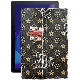 Чохол StatusCASE з екошкіри для планшету Alcatel 1T 10 (8091) Луі-Вітон-коричневий