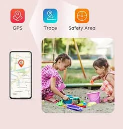 Дитячий смарт годинник-телефон Lemfo K17 4G з GPS трекером, сім картою, відеодзвінком, геолокацією, кнопкою SOS та камерою Рожевий - мініатюра 5
