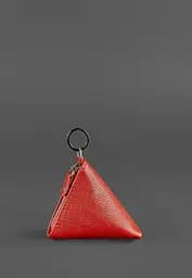 Женская кожаная монетница 2.0 Пирамида красная