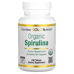 Спіруліна органічна California Gold Nutrition Organic Spirulina 500 мг 240 таблеток