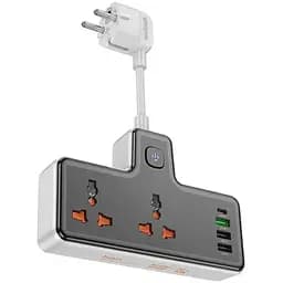 Сетевой удлинитель Hoco AC12A Reise 2-position expansion socket(PD30W/1C3A) черный