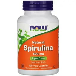 Спіруліна натуральна Now Foods Spirulina 500 мг 120 капсул