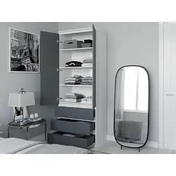 Шкаф с полками для одежды Moreli T-210 2117x800x500 мм Белый/Антрацитовый (mo-t210-white-antracit)