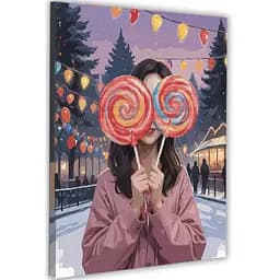 Картина за номерами з алмазною мозаїкою Santi Солодкі льодяники 40х50 см (954938)