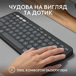 Клавіатура Logitech Pebble Keys 2 K380s Graphite (920-011851) - мініатюра 3