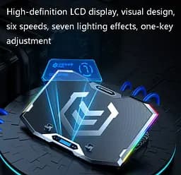 Охолоджувальна підставка для ноутбука 15-17.3 дюйми Ice Coorel K-9 Blue RGB - мініатюра 5
