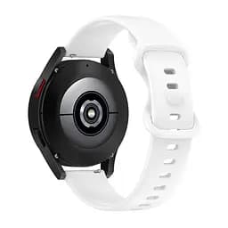 Браслет Eight для Samsung Galaxy Watch 4 - білий ширина кріплення 20мм силікон Watchbands (W40-8WB91308711) - мініатюра 2
