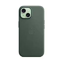 Чехол для Apple iPhone 15 Plus, FineWoven Case with MagSafe, зеленый, защитная накладка из материала FineWoven, противоударный, для iPhone, защита всего корпуса, поддержка беспроводной зарядки и MagSafe, (ARM71978) - мініатюра 6