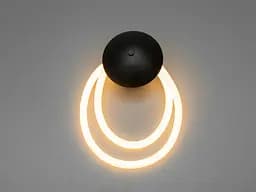 Світильник настінний LED Diasha 9605-BK Мотузка 16W, чорний, для коридору, вітальні, спальні, кухні, офісу - мініатюра 2