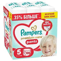 Подгузники-трусики Pampers Premium Care Pants Размер 5 (11-17 кг) 108 шт.