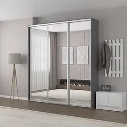 Шафа-купе Idea серія 4 220 x 60 x 240 см Антрацит Дзеркало