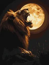 Набір для розпису по номерах Нічний хижак, Ideyka, 30x40 см, КНО6752