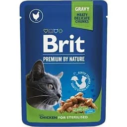 Влажный корм Brit Premium Cat Pouch для стерилизованных кошек с курицей 100 г