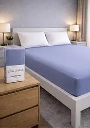 Простыня 180х200+30 см голубой