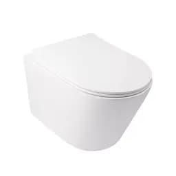 Набір Q-tap інсталяція 3 в 1 Nest QT0133M425 з панеллю змиву квадратною QT0111M06028CRM + унітаз з сидінням Swan QT16335178W - мініатюра 9
