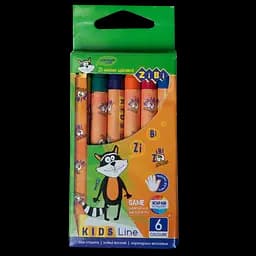 Карандаши восковые ZiBi Kids Line 6 шт. (ZB.2480)