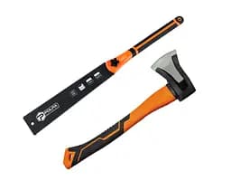 Набор садовых инструментов Polax топор-колун 1 кг и ножовка по дереву двухсторонняя (770-18)