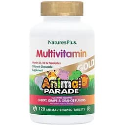 Витамины и минералы Natures Plus Animal Parade Gold 120 жевательных таблеток Ассорти вкусов