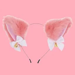 Косплей аксесуар Cat ears Котячі вушка рожеві AC CE 01 - мініатюра 2