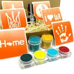 Набір для біо-тату Я люблю Україну - гліттер Fresh Tattoo set-i-love-ukraine-glitte - мініатюра 2