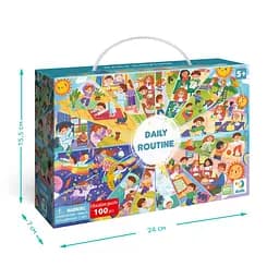 Дитячий віммельпазл "Розпорядок дня" DoDo Toys 300619, 100 елементів - мініатюра 5