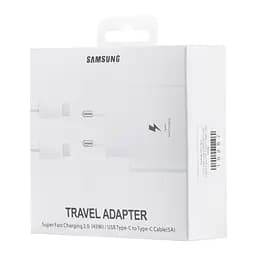 Мережевий зарядний пристрій Samsung TA800 20W With Cable Type-C to Type-C High c0py Білий - мініатюра 2