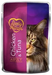Вологий корм для дорослих кішок з куркою та тунцем Lovely Hunter Adult with Chicken and Tuna 85 г