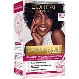 Фарба для волосся L'Oreal Paris Excellence Creme відтінок 100 чорний 176 мл (A9948200)