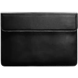 Кожаный чехол-конверт BlankNote на магнитах для ноутбука Универсальный Черный