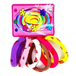 Дитяча резинка для волосся La-beauty 0301-1127 мікрофібра з малюнком, набір 6 шт