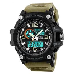 Skmei 1283 Black-Khaki Wristband.