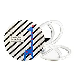 Дзеркало кишенькове Cosmetic Mirror Lovely deer Happy days подвійне кругле