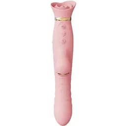 Вибратор-кролик Zalo Rose Rabbit Thruster 25 см светло-розовый