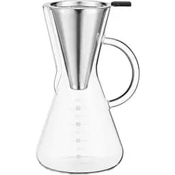 Кемекс для заварювання кави з фільтром Ardesto Black Mars 600 мл боросилікатне скло