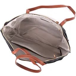 Дивовижна двокольорова сумка жіноча з натуральної шкіри Vintage 22303 чорний - мініатюра 4