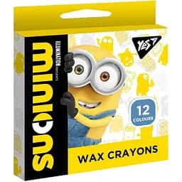 Олівці Yes Minions, воскові, 12 кольорів (590140)