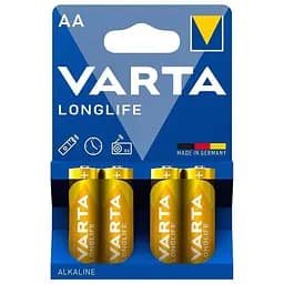Батарейка Varta AA Longlife LR6 * 4 (04106101414)