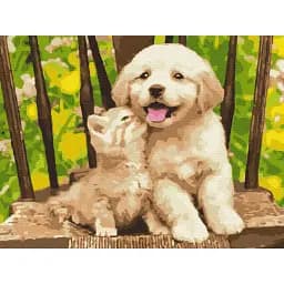 Картина по номерам Brushme Маленькие друзья 30x40 см