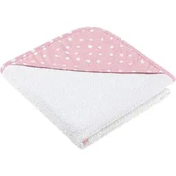 Уголок махровый Home Line Горох 90x90 см бело-розовый (188581)