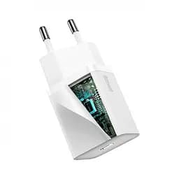 Мережевий зарядний пристрій Baseus Super Si 1Type-C + Cable Type-C to Lightning 20W TZCCSUP-B02 White - мініатюра 2