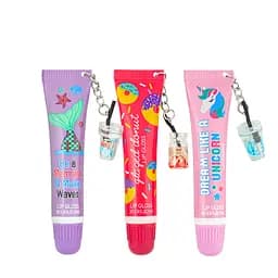 Набор увлажняющих блесков Victoria's Spirit Sweet Lip Gloss с брелоком, 3 шт. (6033)