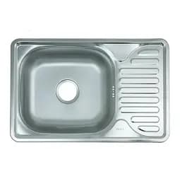 Мийка кухонна Kraft 6642 D Decor з сушаркою 660х420х180x0,8 мм Нержавіюча сталь 30412